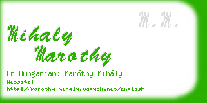 mihaly marothy business card