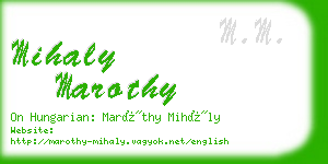 mihaly marothy business card